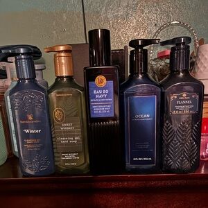NWT Men’s Bath & Body Works Eau So Navy Cologne Mist & 4 Gel Hand Soaps * Read *